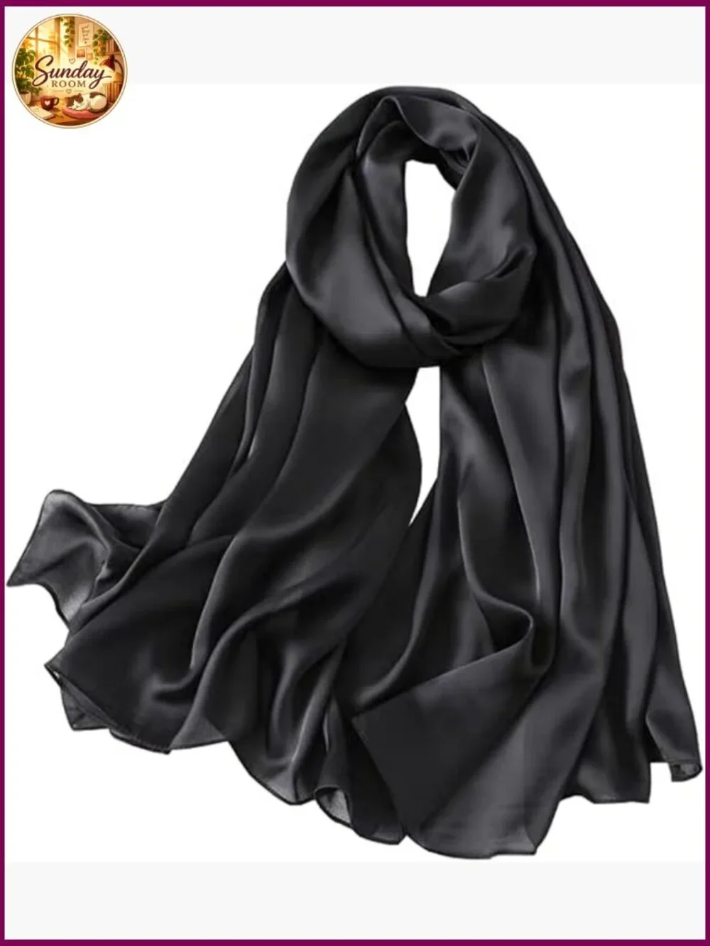 100% Silk Long Oblong Scarf Shawl Wrap Gift Packed